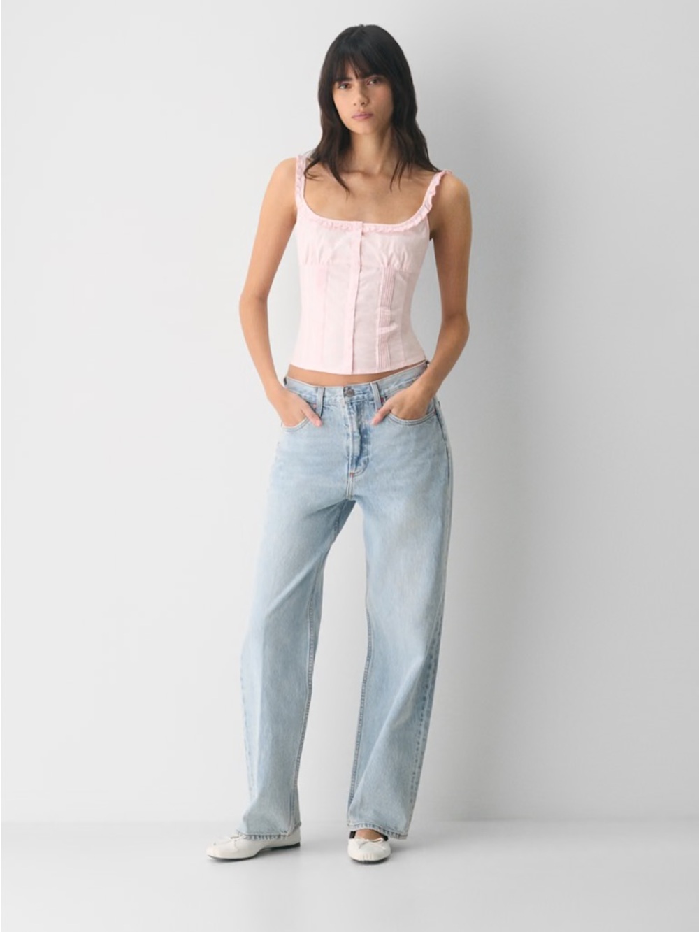Aritzia Sunday Best Gumdrop Poplin Cami Tank Top - Villa Pink - Picture 5 of 7